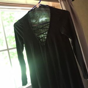 Fit and flare little black dress